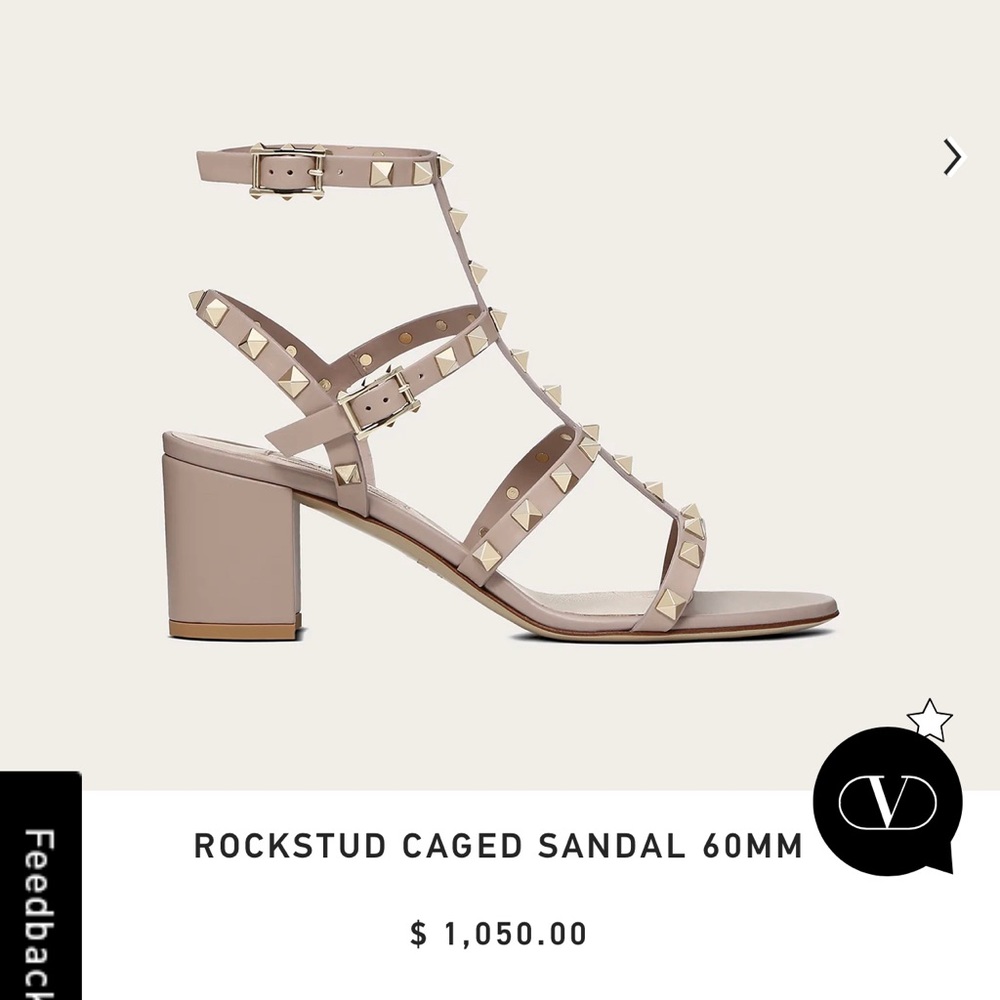 VALENTINO ROCKSTUD CAGED SANDAL 60MM